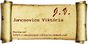 Jancsovics Viktória névjegykártya