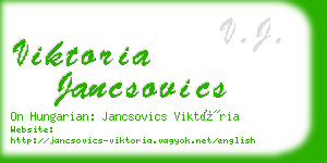 viktoria jancsovics business card